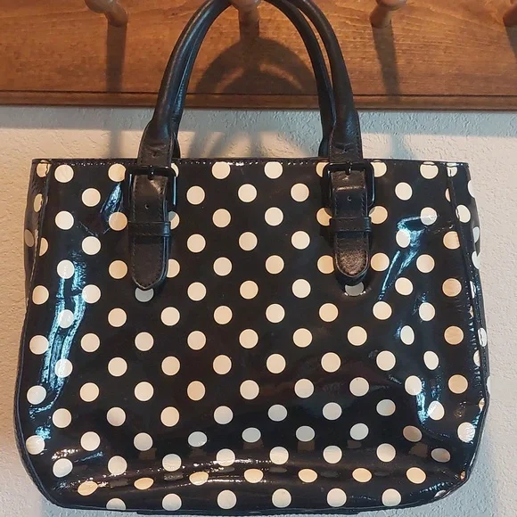 Kate Spade Black White Polka Dot Purse - Picture 4 of 10